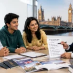 Professional UK student visa consultant in Ahmedabad guiding Indian students and parents for UK university admission and student visa process.